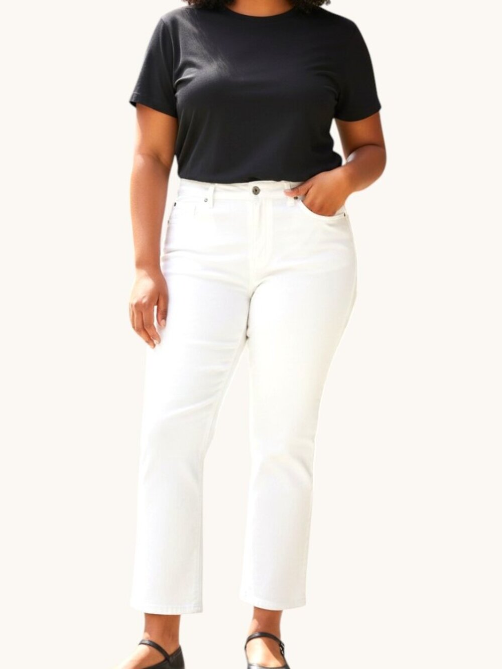 NWT LOFT White Kick‎ Crop Stretchy Jeans Size 14W